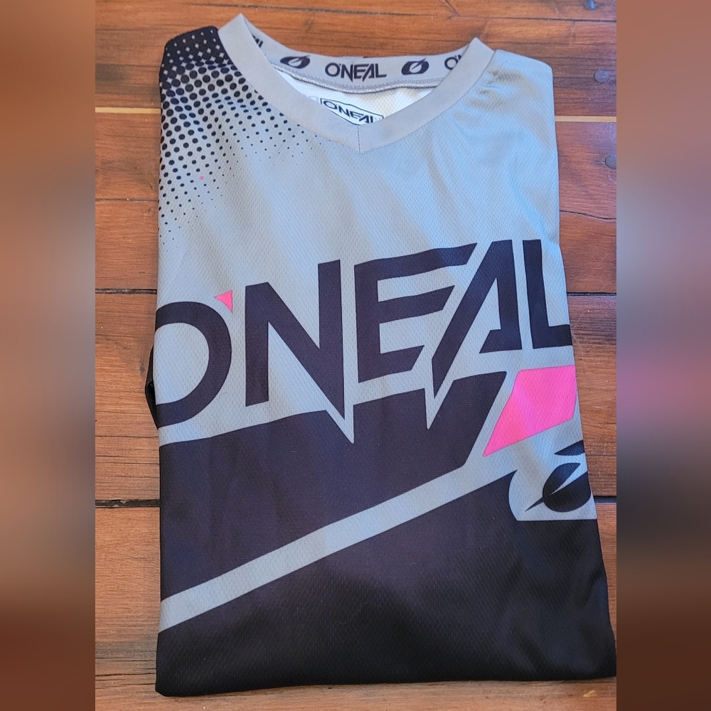 Women's Gray and Black Jersey